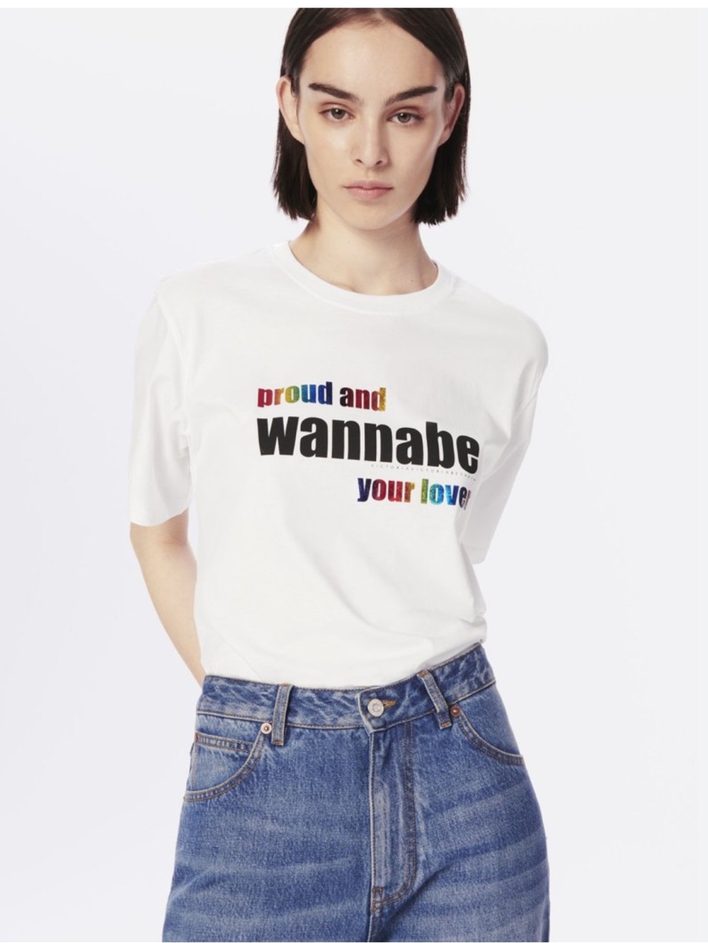 NWT Victoria Beckham Limited Edition Pride Wannabe T Shirt size XS